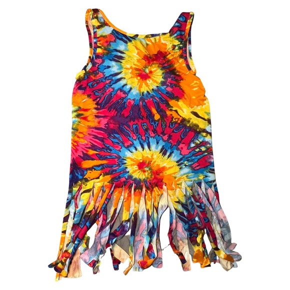 Womens Love TieDye ripped tank - Picture 4 of 5